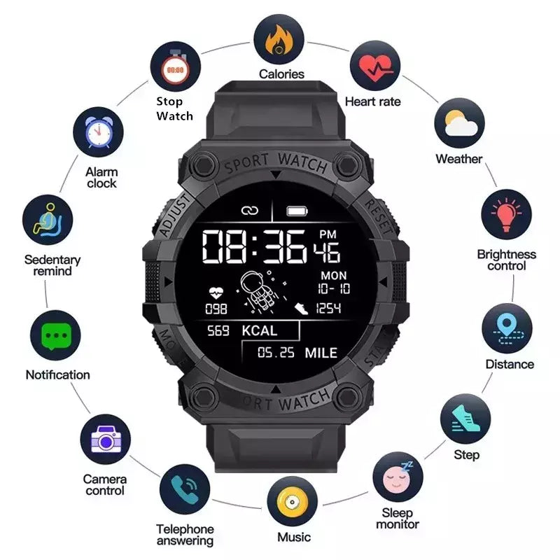 Smartwatch Esportivo FD68S - Via Bluetooth para IOS e Android